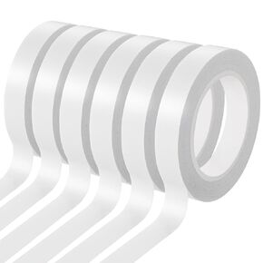 6 Rolls Double Sided Tape for Crafts, Strong Double-Sided Tape, Scrapbook Tape, Double-Sided Adhesive Tape for Arts, Card Making, Scrapbooking Supplies, Gift Wrapping (0.4 in X 26.25Ft)