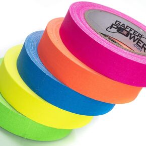 Tape for Kids | 5-Pack Fluorescent Gaffers Tape | Craft Supplies for Kids | Scrapbook Tape | Colored | Craft Tape | Art