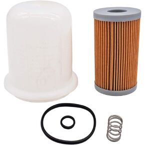 15521-43160 15521-43130 Tractor Fuel Filter Kit with O-ring Filter Bowl & Spring Replacement for Kubota L235 L275 L3600 1140 1145 1165