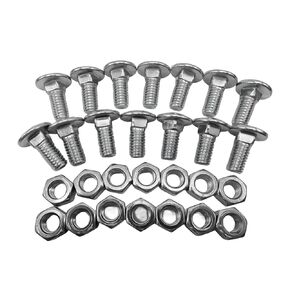 Camotokiit Bumper Bolts Kit Stainless Cap Front & Rear for 1964-1972 Chevelle,El Camino,Monte Carlo,GTO,Cutlass,Nova 28PC