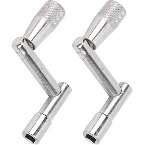 Swivel Drum Tuning Key, 2PCS Metal Continuous Motion Drum Tuning Key Fine Craftsmanship Z Shape Tuning Drum Wrench Musical Instrument Accessory for Marching Drums, Square Screw Snare Drums