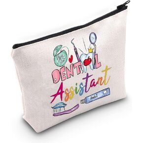 WZMPA Dental Assistant Cosmetic Makeup Bag Dental Hygienist Assistant Gift Dental Assistant Zipper Pouch For Future Dentist Dental Students (Dental Assistants)