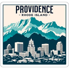 Providence (Capital City) Rhode Island Sticker | Vinyl Stickers & Waterproof Decals | Aesthetic Stickers for Laptops, Water Bottles, Phones & More | Cool Stickers | 1 Pack (4 x4x0.1")