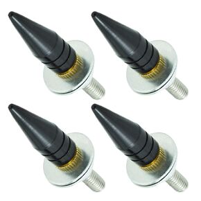 Arenbel Long Spike License Plate Frame Bolts Car Tag Screw Nuts Fasteners Kit Fit Vehicles Motorcycle Trucks SUV,4Pcs Black