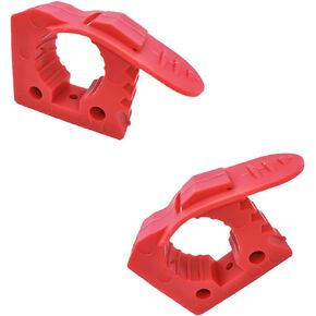 Rubber Clamp Mount kit 1-1/5"~1-1/2" in Diameter for Mounting Tools & Equipment Offroad parts, Red, 2 Packs