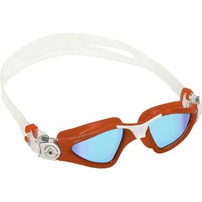 Aqua Sphere KAYENNE Compact, Goggle, SF, Blue Titanium Mirror Lens, Red & White