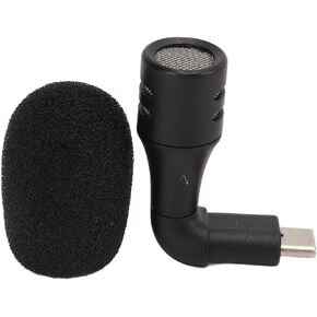 bizofft Mini Plug and Play USB C Mic, Smartphone Video Mini Microphone High Sensitivity for Video Conference