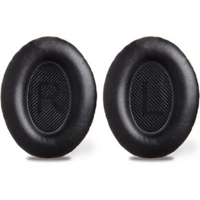 Replacement Earpads Cushions for Bose QuietComfort 35 (QC35) & Quiet Comfort 35 II (QC35 ii) Headphones, Softer Leather, Memory Foam, Noise Isolation, Added Thickness, Pair & Black