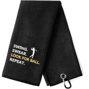 Fathers Day Golf Gifts | Embroidered Golf Towels for Golf Bags | Golf Gifts for Men Golf Stuff | Funny Microfiber Golf Towel for Men Golfer | Retirement Gift for Grandpa Dad Golf Accessories