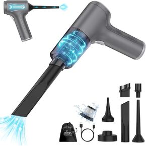Lovyi Small Car Vacuum Cordless, Mini Handheld Vacuum 6000PA Suction,3 in 1 Portable Vacuum Cleaner & Air Duster & Pump,Mini Car Vacuum Cleaner Rechargeable,Hand Held Hoover for Car,Home,Office
