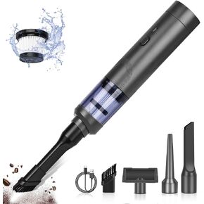 Handheld Vacuum, 13000Pa Cordless Handheld Vacuum, 120W High Power Wet and Dry Handheld Car Vacuum Cleaner with Multi-Nozzles, Compact Mini Home and Car Vacuum for Car Home Office Pet