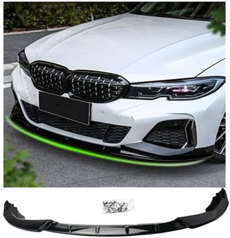 ZZDSNJ المصد الأمامي لـ 2019-2022 BMW 3 Series M Sport M340i G20 G28 330 340، سبويلر الشفة الأمامية باللون الأسود اللامع in Kuwait