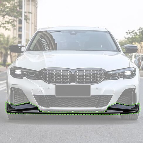 ZZDSNJ المصد الأمامي لـ 2019-2022 BMW 3 Series M Sport M340i G20 G28 330 340، سبويلر الشفة الأمامية باللون الأسود اللامع in Kuwait