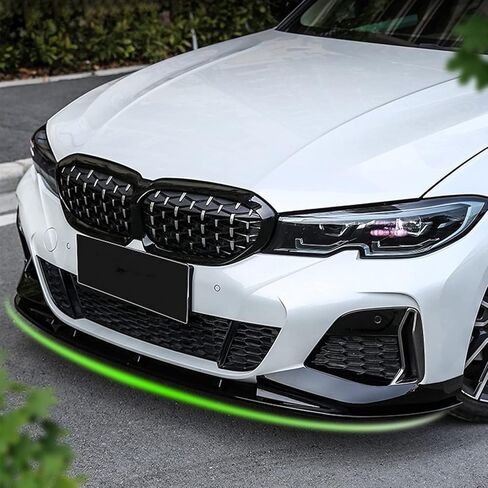 ZZDSNJ المصد الأمامي لـ 2019-2022 BMW 3 Series M Sport M340i G20 G28 330 340، سبويلر الشفة الأمامية باللون الأسود اللامع in Kuwait