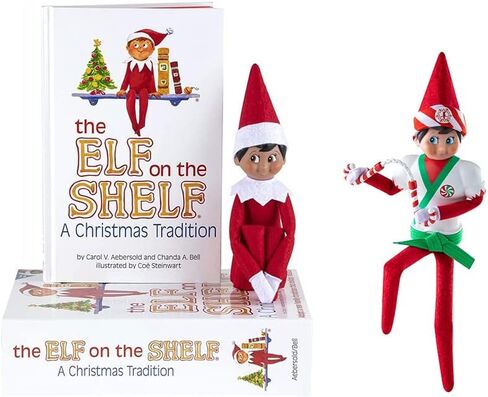Elf On The Shelf Scout Boy (Brown Eyed Boy) with Karate Kicks Set Bundle in Saudi Arabia