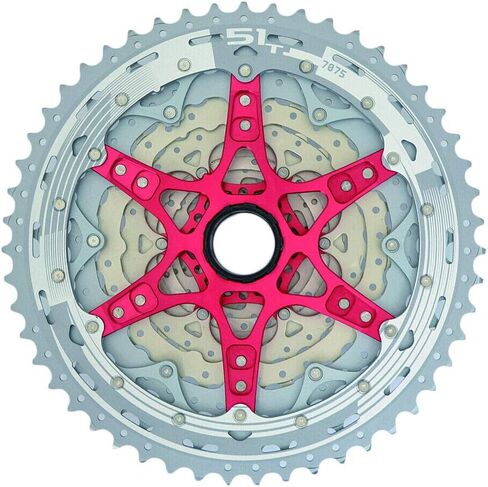 SunRace CSMZ903 11-51T 12 Speed Wide Ratio Cassette, Silver, ST1910 in Saudi Arabia
