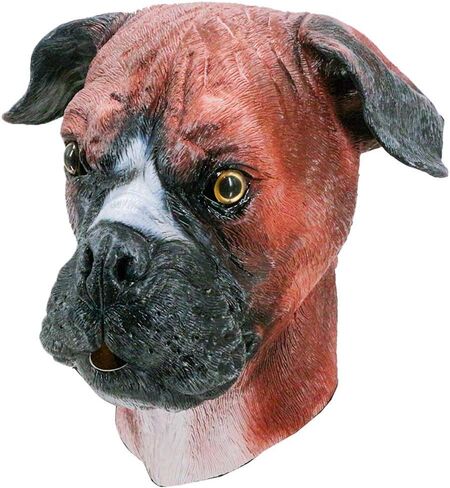 قناع كلب من اللاتكس على شكل حيوان من HENGYUTOYMASK، قناع رأس كلب بوكسر واقعي، قناع الكلب أزياء الهالوين in Kuwait