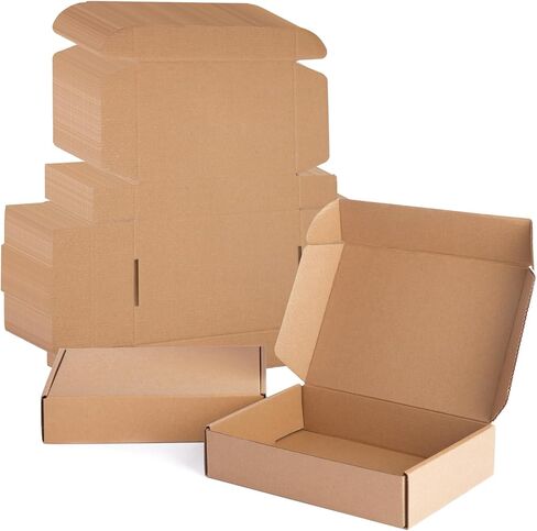 9x6x2 Inches 50 Pack Shipping Boxes - Brown Corrugated Cardboard Boxes for Small Business Shipping boxes, Gift Boxes and Mailing Boxes in Kuwait