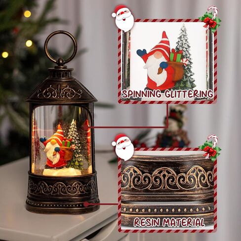 فانوس عيد الميلاد على شكل كرة ثلجية، كرة ثلجية على شكل شجرة عيد الميلاد مضاءة لامعة مع موسيقى، زينة عيد الميلاد الموسيقية USB وتعمل بالبطارية، ديكور عيد الميلاد in Kuwait