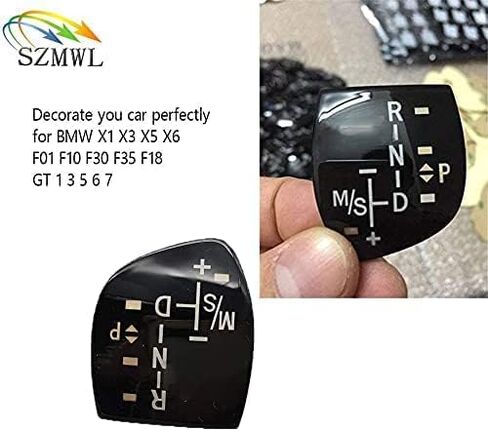 ملصق لوحة مقبض ناقل الحركة LHD لنماذج BMW X1 X3 X5 X6 F01 F10 F30 F35 F18 GT 1 3 5 6 7 (نوع طويل) (طويل) in Saudi Arabia