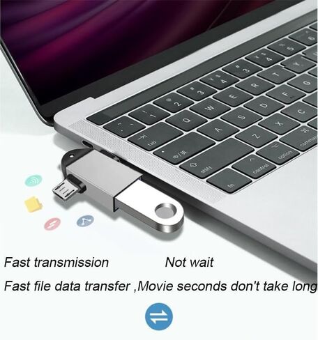 محول OTG 2 في 1 USB 3.0 إلى النوع C ومحول USB صغير، USB 3.0 أنثى إلى USB C ذكر وموصل Micro Male (عبوتان) in Kuwait