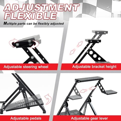 حامل عجلة سباق Supllueer G29 X على شكل X قابل للطي مثبت مسبقًا مع فتحة ثابتة تناسب Logitech G920 G923، Thrustmaster T248 T300RS T150 T80 حامل عجلة القيادة القابل للتعديل باستثناء حامل عجلة القيادة الإلكترونية in Kuwait