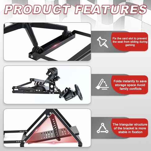 حامل عجلة سباق Supllueer G29 X على شكل X قابل للطي مثبت مسبقًا مع فتحة ثابتة تناسب Logitech G920 G923، Thrustmaster T248 T300RS T150 T80 حامل عجلة القيادة القابل للتعديل باستثناء حامل عجلة القيادة الإلكترونية in Kuwait