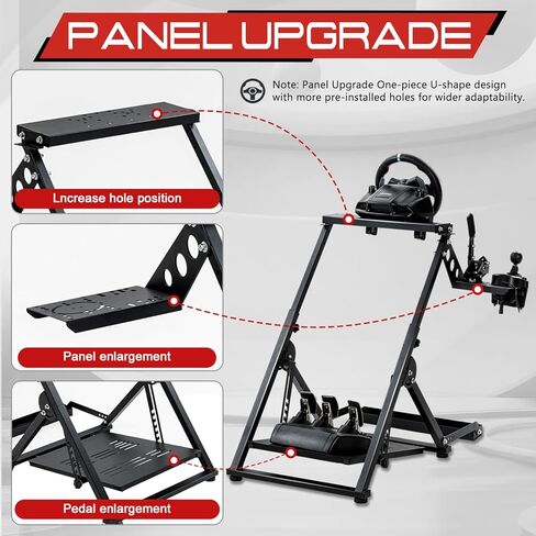 حامل عجلة سباق Supllueer G29 X على شكل X قابل للطي مثبت مسبقًا مع فتحة ثابتة تناسب Logitech G920 G923، Thrustmaster T248 T300RS T150 T80 حامل عجلة القيادة القابل للتعديل باستثناء حامل عجلة القيادة الإلكترونية in Kuwait