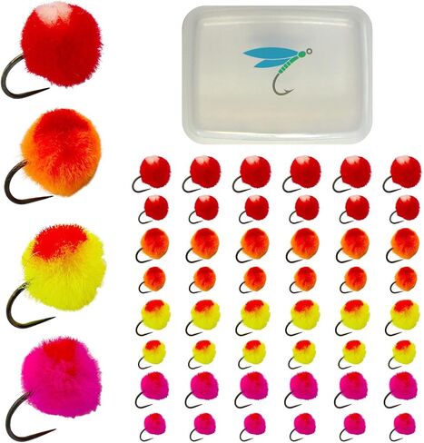 Blood Dot Egg Fly with Case - BH Wet Fly Fishing Flies for Trout, Salmon, Panfish, Bluegill in Saudi Arabia
