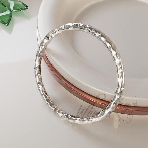 Hammered 925 Silver Helix Ring Hoop 20 Gauge - Hypoallergenic Cartilage Piercing Ring - Handmade Ear Jewelry in Kuwait