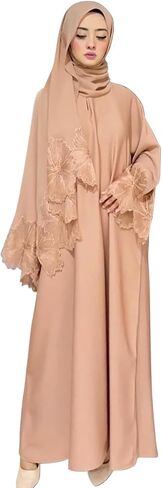 FYMNSI Abayas for Women Muslim Dress With Hijab 2PCS Maxi Robe Abaya Kaftan Dresses Eid Prayer Clothes Islamic Dubai Outfit in Saudi Arabia