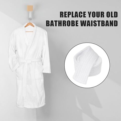 Robe Belt Replacement, 71in x 1.6in Unisex Bathrobe Belt Replacement Terry Cloth Hotel Bathrobe Waist Belt Soft Pajamas Belt in Saudi Arabia