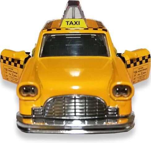 12 حزمة: سيارة تاكسي NYC موديل الخمسينيات من طراز Diecast، 5 بوصات سحب صفراء كلاسيكية ذات مربعات لعبة معدنية مصبوبة in Saudi Arabia