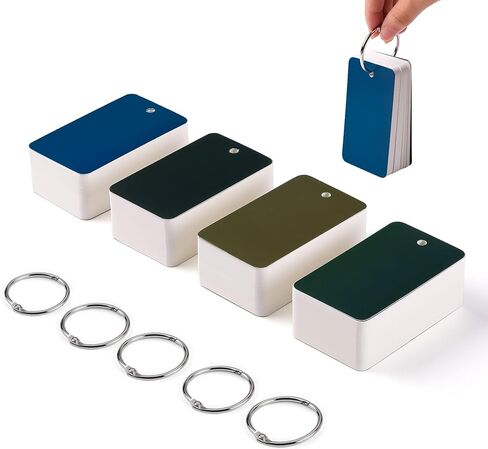 400 قطعة من بطاقات الفلاش الفارغة، وبطاقات الفهرسة مع حلقة مجلدة، وبطاقات الدراسة، وبطاقات الملاحظات، وبطاقات العمل للإشارة المرجعية للمدرسة، وبطاقات وصفات الذاكرة، وبطاقات الألعاب (2 × 3.5 بوصة) in Kuwait