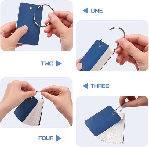 400 قطعة من بطاقات الفلاش الفارغة، وبطاقات الفهرسة مع حلقة مجلدة، وبطاقات الدراسة، وبطاقات الملاحظات، وبطاقات العمل للإشارة المرجعية للمدرسة، وبطاقات وصفات الذاكرة، وبطاقات الألعاب (2 × 3.5 بوصة) in Kuwait