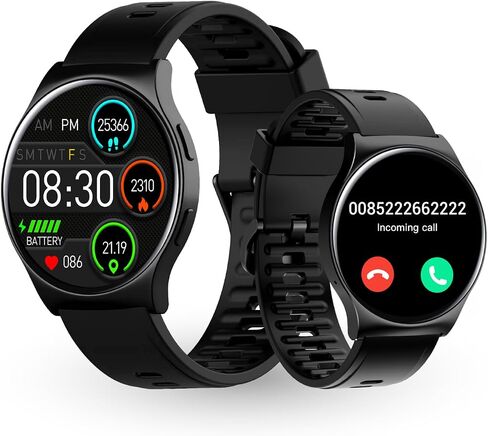 BENIO Smart Watch (Answer/Make Call), 1.43" AMOLED Display, IP68 Waterproof Fitness Trackers, 24/7 Heart Rate, Blood Oxygen Monitor, Sleep Monitor, 110+ Exercise Modes, Compatible with Android & iOS in Kuwait