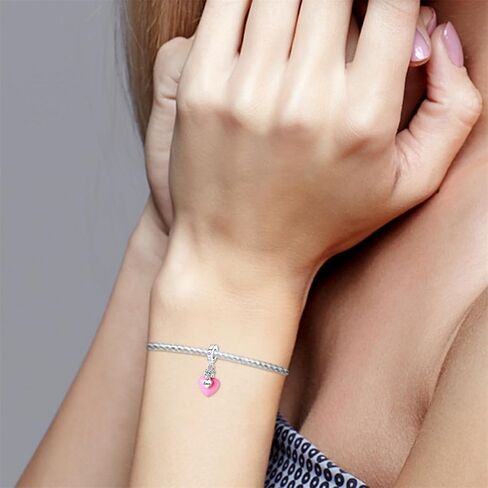 Parmuz 925 Sterling Silver Charms for Bracelets and Necklaces Gold Cross Butterfly Star Moon Cute Cat Dog Evil Eye Lucky Bracelet Beads Aesthetic Peandant for woman in Saudi Arabia