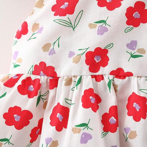 Camidy Infant Baby Girl Polka Dots Bowknot Dress Sleeveless Sundress with Straw Hat in Saudi Arabia