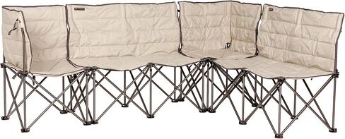 Lippert Campfire Folding Sectional Couch - Dark Grey, High-Loft, Foldable Sofa, Customizable, Expandable Size, Power Coated Steel Frame, Durable 600D Outdoor Polyester Fabric, 2022120590 in Saudi Arabia