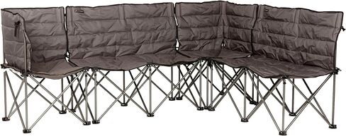 Lippert Campfire Folding Sectional Couch - Dark Grey, High-Loft, Foldable Sofa, Customizable, Expandable Size, Power Coated Steel Frame, Durable 600D Outdoor Polyester Fabric, 2022120590 in Saudi Arabia