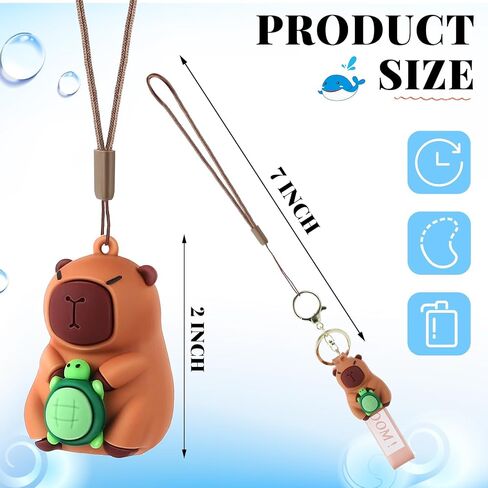 Simgoing Capybara اكسسوارات السيارات الجمالية مرآة السيارة زخرفة معلقة يتأرجح ديكور السيارة الداخلي سيارة الديكور الحيوان كابيبارا قلادة للنساء الرجال المراهقين شاحنة مرآة الرؤية الخلفية in Saudi Arabia