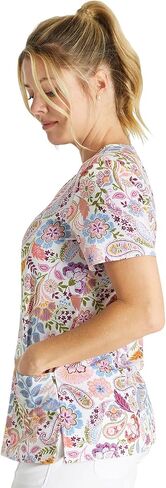 Cherokee Prints Women Scrubs Top V-Neck Print CK671 in Saudi Arabia