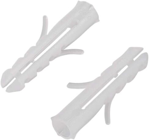 Uxcell 5x25mm البلاستيك توسيع أنبوب البراغي العمود الإطار المثبتات الأبيض 50pcs in Saudi Arabia