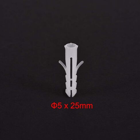 Uxcell 5x25mm البلاستيك توسيع أنبوب البراغي العمود الإطار المثبتات الأبيض 50pcs in Saudi Arabia