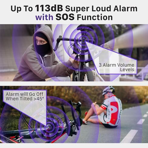 Fosmon Anti Theft Bike Alarm with Remote (2-Pack), Vibration Motion Sensor Bicycle Alarm, Waterproof 113dB Vehicle Security Alarm System, Wireless Siren for E-Bike, Motorcycle, Scooter, Cart, Trailer in Saudi Arabia