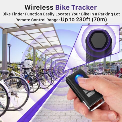 Fosmon Anti Theft Bike Alarm with Remote (2-Pack), Vibration Motion Sensor Bicycle Alarm, Waterproof 113dB Vehicle Security Alarm System, Wireless Siren for E-Bike, Motorcycle, Scooter, Cart, Trailer in Saudi Arabia
