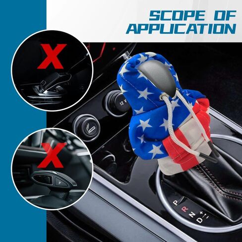 WINUERK Car Gear Shift Knob Cover, Interior Accessories Stick Shift Cover, Mini Shark Gear Stick Car Shifter Hoodie, Mini Hoodie Auto Shifter Stick Protector Cover for Most Car in Saudi Arabia