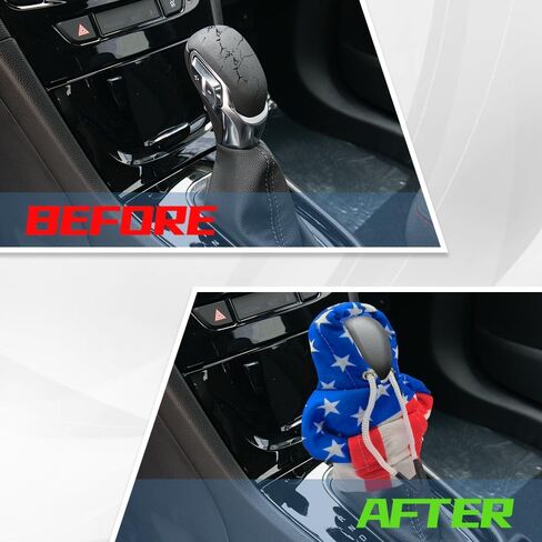 WINUERK Car Gear Shift Knob Cover, Interior Accessories Stick Shift Cover, Mini Shark Gear Stick Car Shifter Hoodie, Mini Hoodie Auto Shifter Stick Protector Cover for Most Car in Saudi Arabia