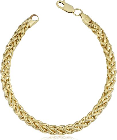 Kooljewelry 14k Yellow Gold Filled Heavyweight Unisex 6 mm Franco Link Chain Bracelet in Saudi Arabia
