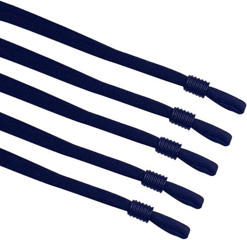 Adjustable Elastic Band Cord String Straps for Mask Sewing, Extra Long 24cm, 50 Pieces Ear Loops for Making Masks Stretchy Rope with Lock Buckle-Black in Saudi Arabia